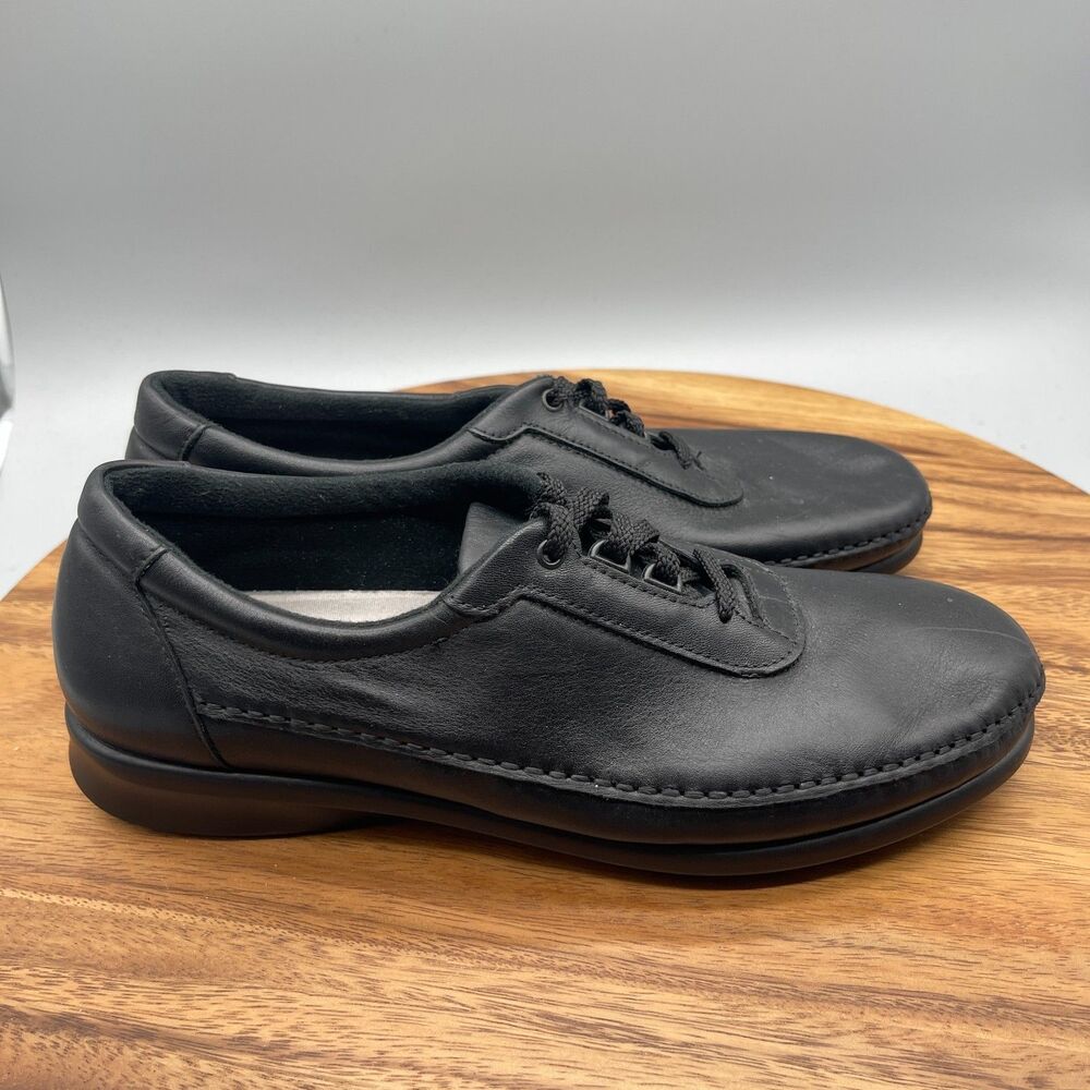 SAS Traveler Shoes Womens Size 10.5 N Black Leather Walking Comfort USA